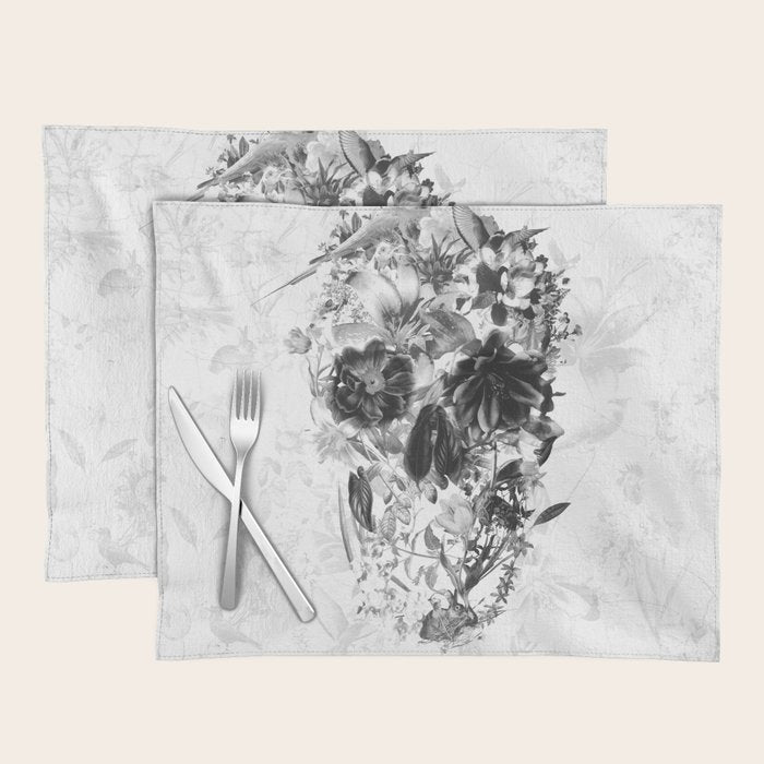New Skull Light B&W Placemat Gallery Image 1