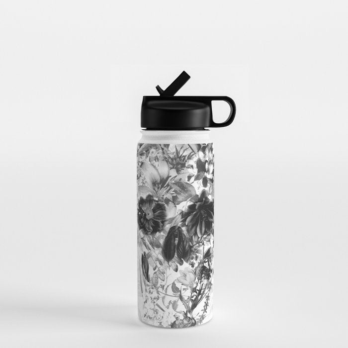 New Skull Light B&W Water Bottle