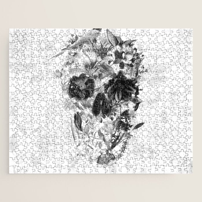 New Skull Light B&W Jigsaw Puzzle Gallery Image 1