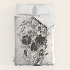 New Skull Light B&W Comforter Gallery Image 6