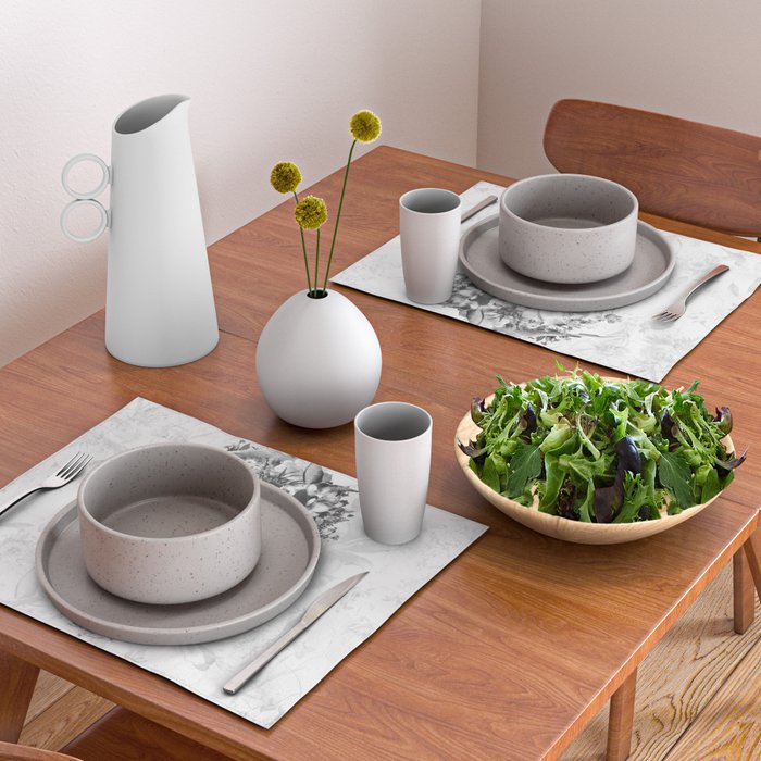 New Skull Light B&W Placemat Gallery Image 2