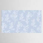 Botanical Cottage Floral Pattern in Soft Light Blue Tablecloth Gallery Image 2