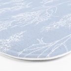 Botanical Cottage Floral Pattern in Soft Light Blue Bath Mat Gallery Image 3