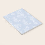 Botanical Cottage Floral Pattern in Soft Light Blue Notebook Gallery Image 3