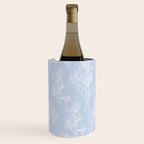 Botanical Cottage Floral Pattern in Soft Light Blue Wine Chiller Gallery Image 2