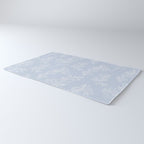 Botanical Cottage Floral Pattern in Soft Light Blue Rug Gallery Image 3