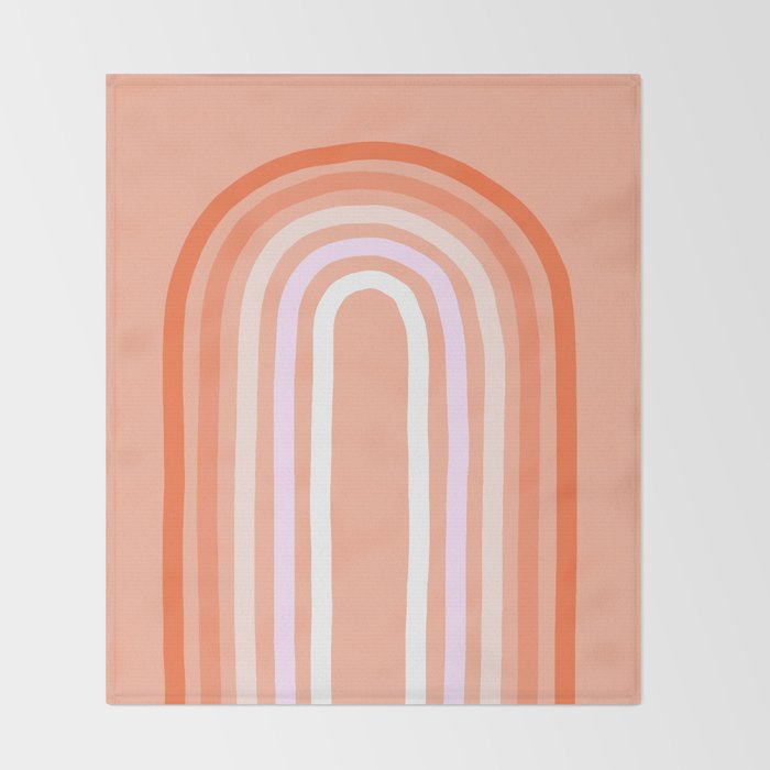 Rise above the Rainbow - Peachy pastels Throw Blanket Gallery Image 2