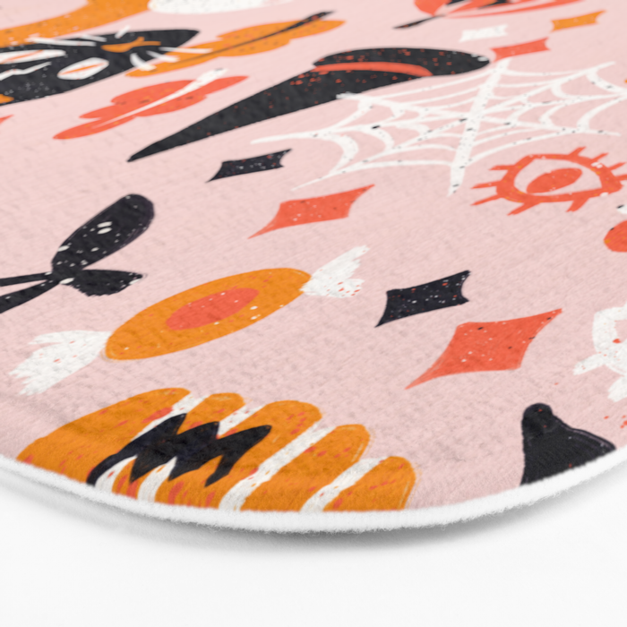 Trick Or Treat Yourself - Blush Bath Mat Gallery Image 3