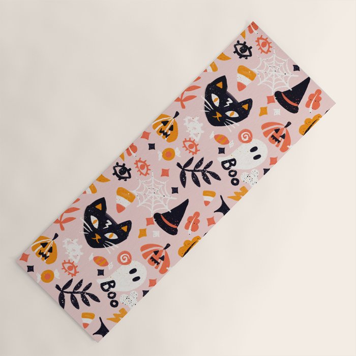 Trick Or Treat Yourself - Blush Yoga Mat Gallery Image 1