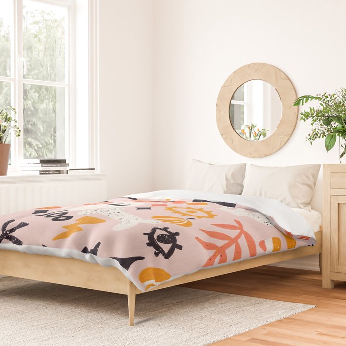 Trick Or Treat Yourself - Blush Duvet Cover Gallery Image 2