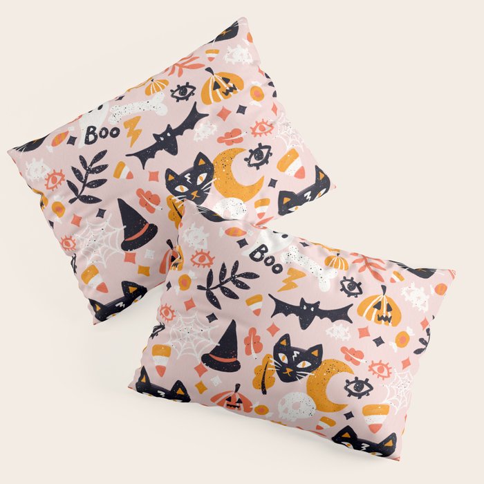 Trick Or Treat Yourself - Blush Pillow Sham Gallery Image 1