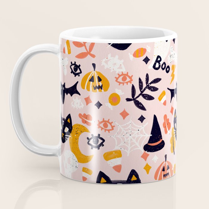 Trick Or Treat Yourself - Blush Coffee Mug Gallery Image 3