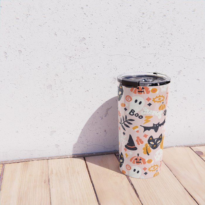 Trick Or Treat Yourself - Blush Travel Mug Gallery Image 4