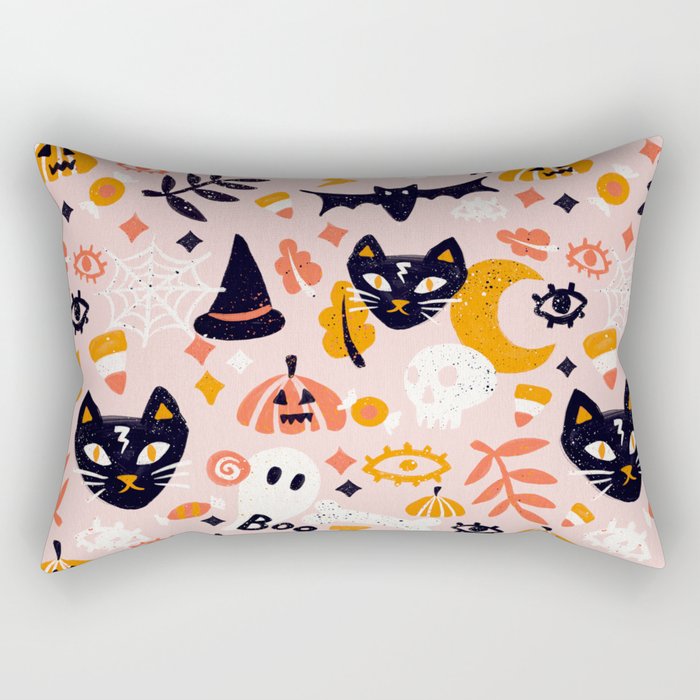 Trick Or Treat Yourself - Blush Rectangular Pillow Gallery Image 1