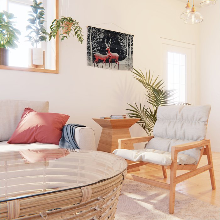 Winter Deer Pair Wall Hanging Gallery Image 2