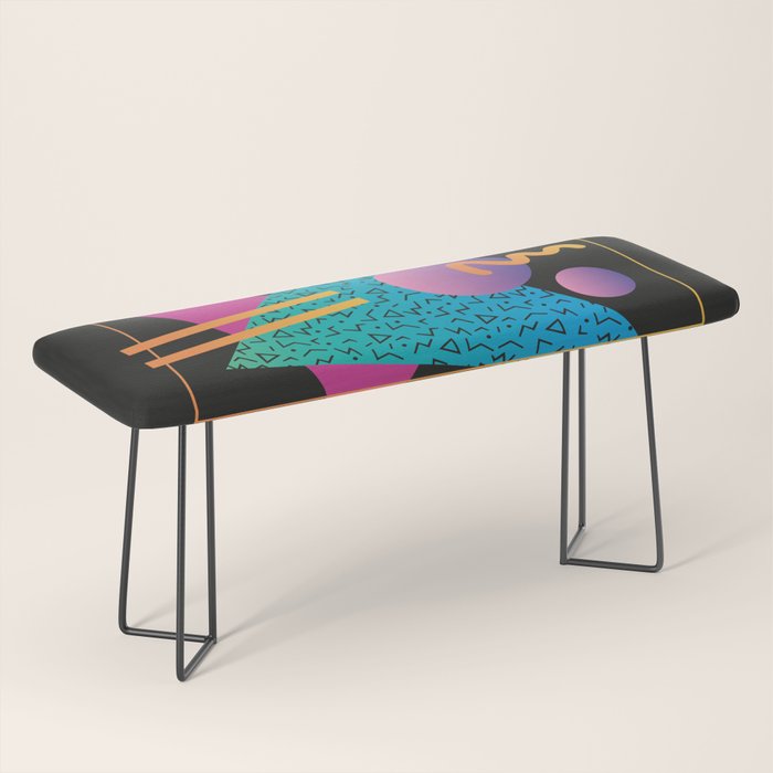 Memphis Pattern 24 - 80s / 90s Retro Bench Gallery Image 1