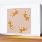 Leopard Race - pink Wall Mural Gallery Image 2