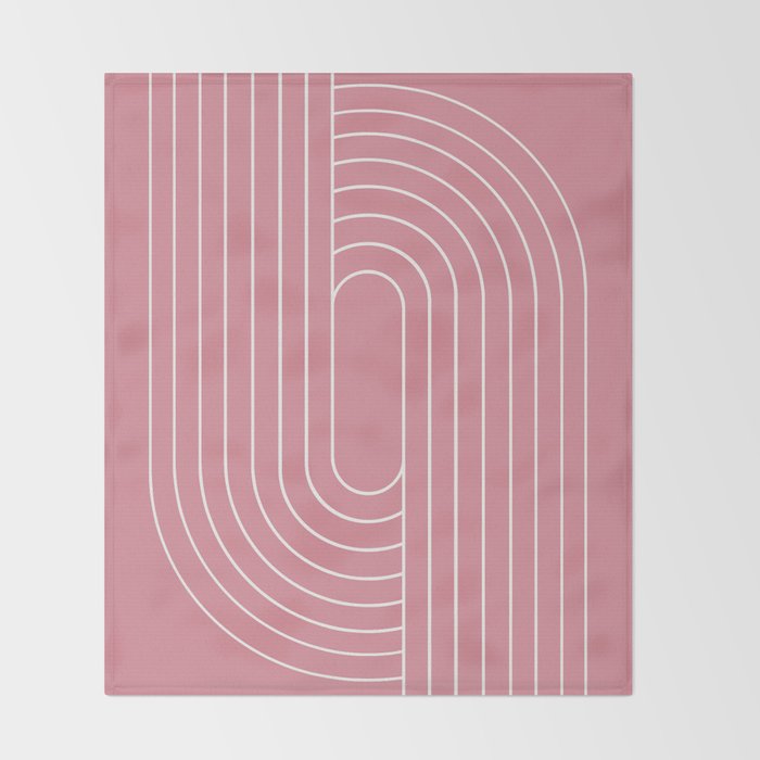 Oval Lines Abstract VI Throw Blanket Gallery Image 2