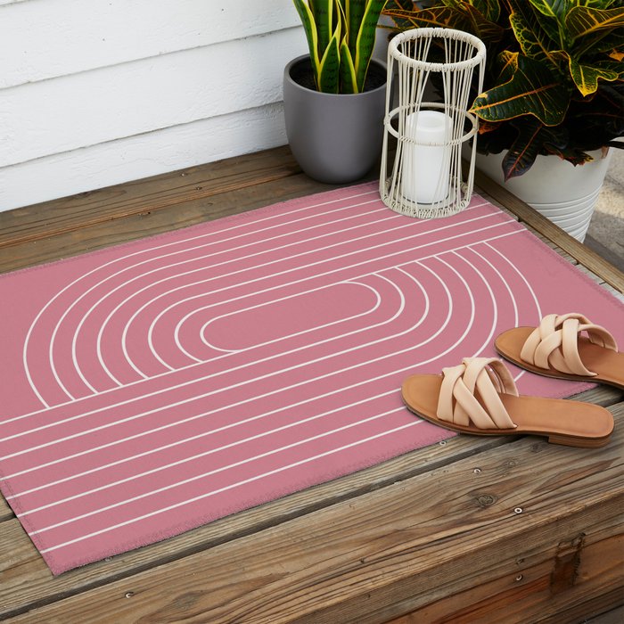 Oval Lines Abstract VI Outdoor Rug Gallery Image 2