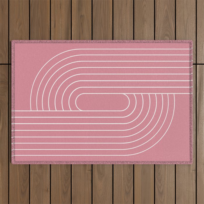 Oval Lines Abstract VI Outdoor Rug Gallery Image 1