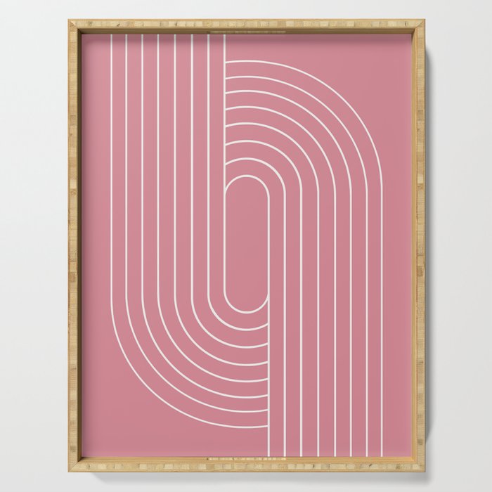 Oval Lines Abstract VI Serving Tray Gallery Image 1