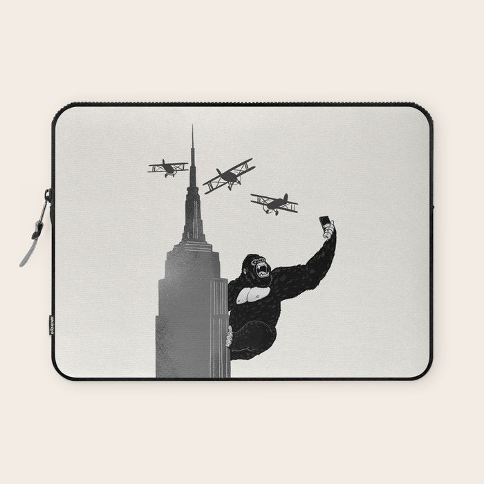 Selfie King Kong Laptop Sleeve Gallery Image 1
