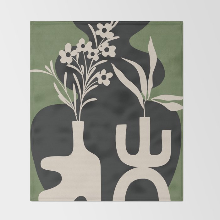 Abstract Blooms 3 Throw Blanket Gallery Image 2