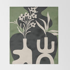 Abstract Blooms 3 Throw Blanket Gallery Image 2