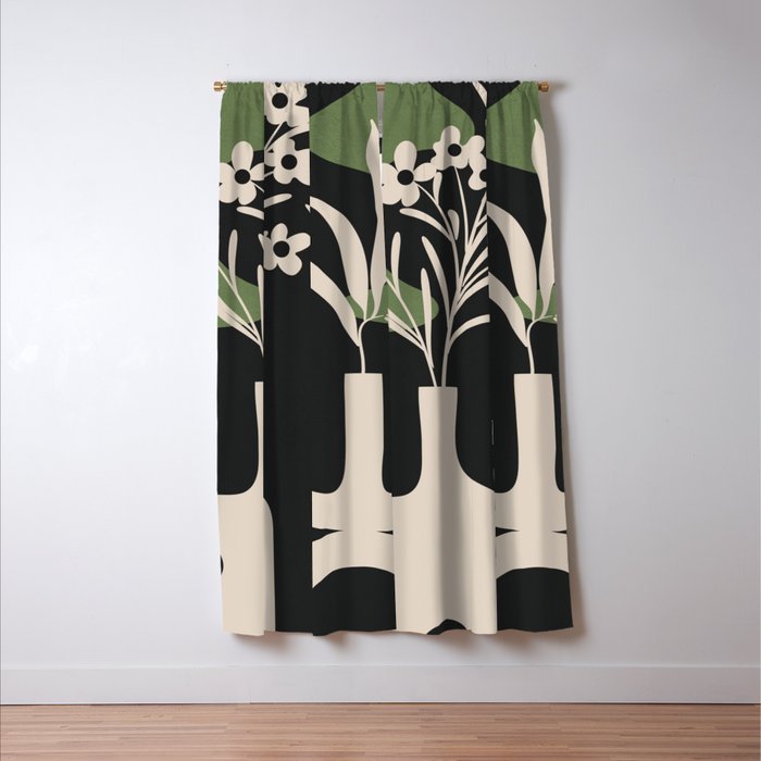 Abstract Blooms 3 Window Curtain Gallery Image 3