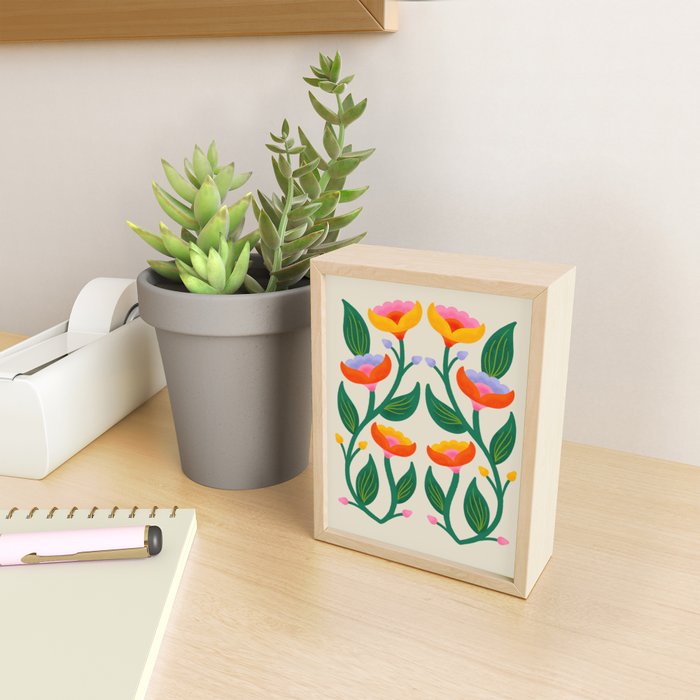 Symmetrical Flowers 2 Mini Art Print Gallery Image 2