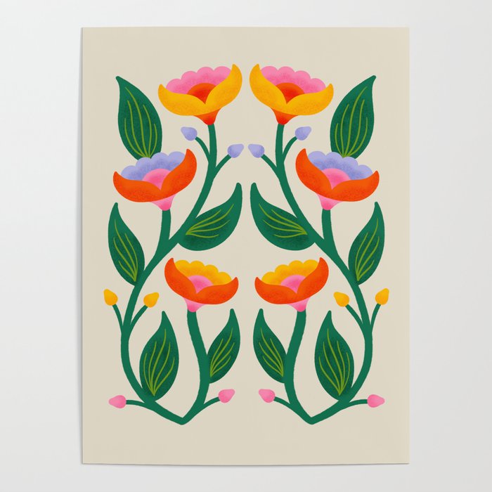 Symmetrical Flowers 2 Poster Gallery Image 4