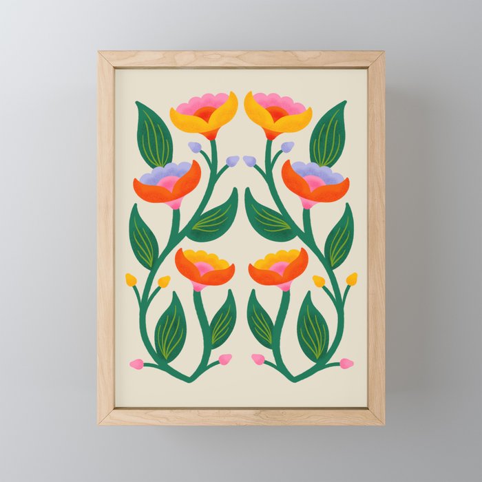 Symmetrical Flowers 2 Mini Art Print Gallery Image 1