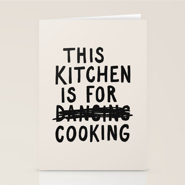 This Kitchen Is For Cooking Stationery Card Gallery Image 2