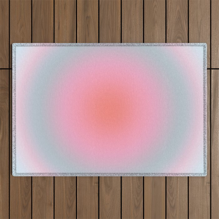 Gradient Print Pastel Aesthetic Preppy Modern Decor Minimal Abstract Gradient Outdoor Rug Gallery Image 1