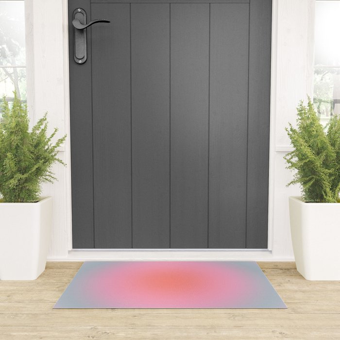 Gradient Print Pastel Aesthetic Preppy Modern Decor Minimal Abstract Gradient Welcome Mat Gallery Image 3