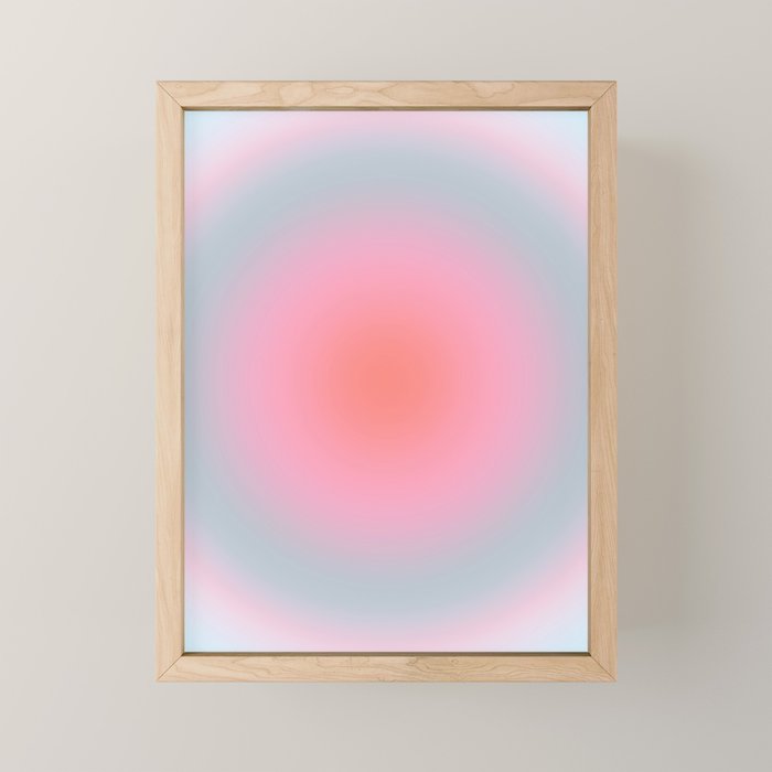 Gradient Print Pastel Aesthetic Preppy Modern Decor Minimal Abstract Gradient Mini Art Print Gallery Image 1
