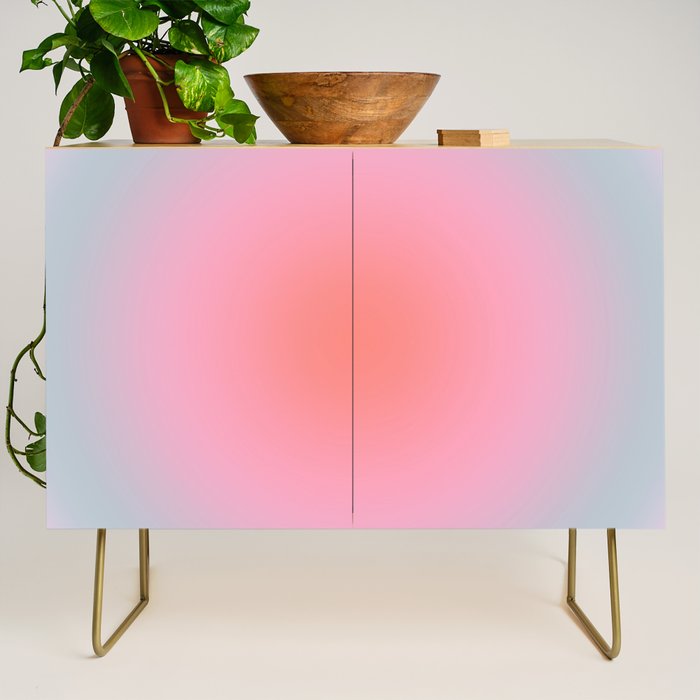 Gradient Print Pastel Aesthetic Preppy Modern Decor Minimal Abstract Gradient Credenza Gallery Image 1