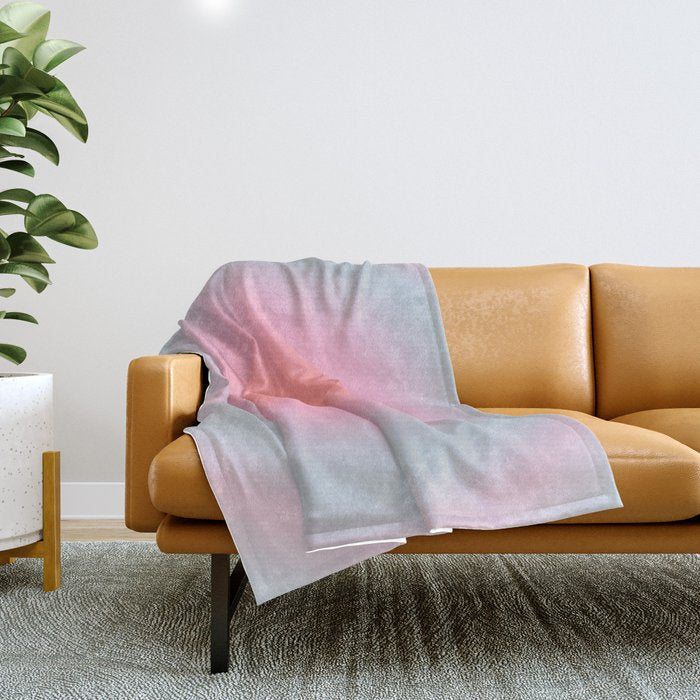 Gradient Print Pastel Aesthetic Preppy Modern Decor Minimal Abstract Gradient Throw Blanket Gallery Image 1