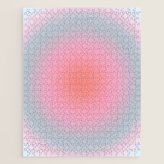 Gradient Print Pastel Aesthetic Preppy Modern Decor Minimal Abstract Gradient Jigsaw Puzzle Gallery Image 1