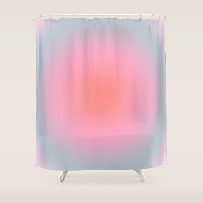 Gradient Print Pastel Aesthetic Preppy Modern Decor Minimal Abstract Gradient Shower Curtain Gallery Image 1