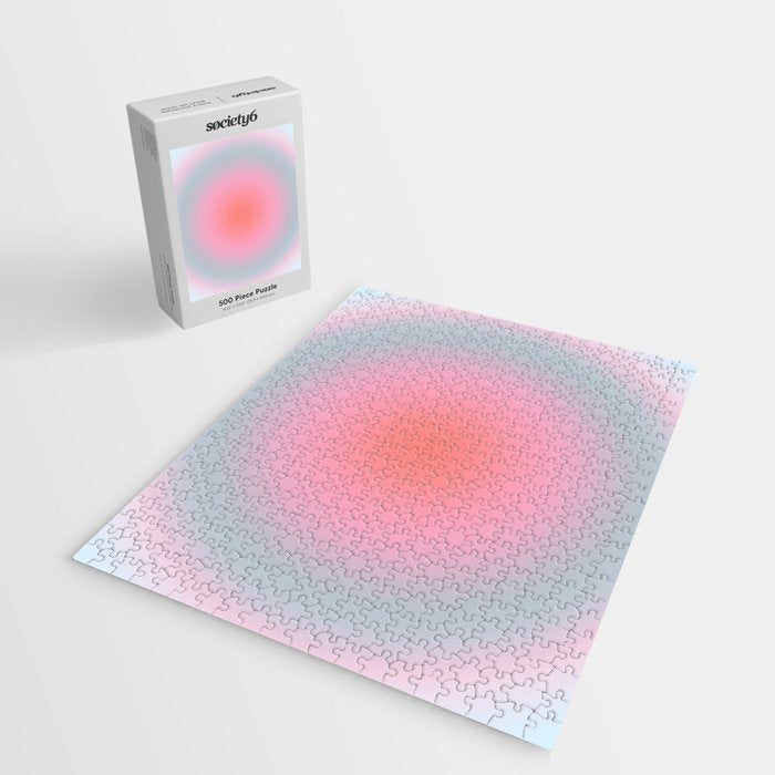 Gradient Print Pastel Aesthetic Preppy Modern Decor Minimal Abstract Gradient Jigsaw Puzzle Gallery Image 2