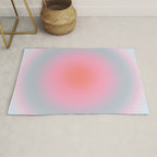 Gradient Print Pastel Aesthetic Preppy Modern Decor Minimal Abstract Gradient Rug Gallery Image 1