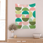 Mod Geometrics | Green Wall Tapestry Gallery Image 2