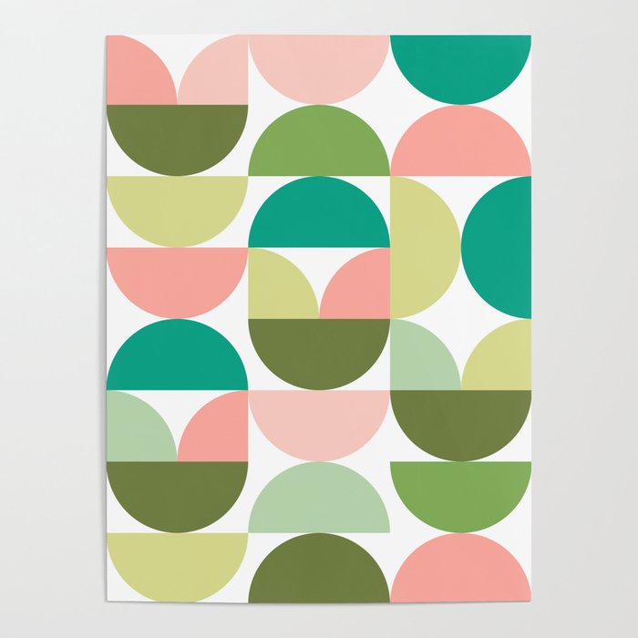 Mod Geometrics | Green Poster Gallery Image 4