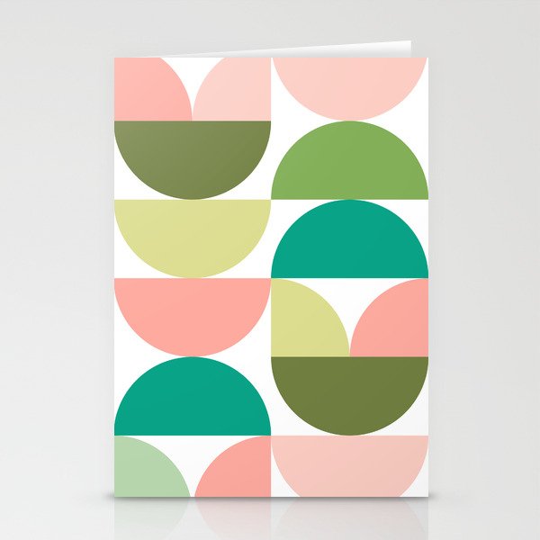 Mod Geometrics | Green Stationery Card Gallery Image 2
