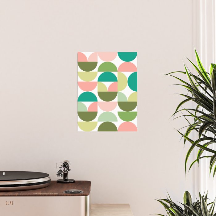 Mod Geometrics | Green Poster Gallery Image 2