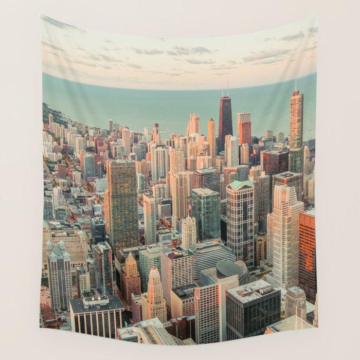 CHICAGO SKYSCRAPERS Wall Tapestry Gallery Image 4