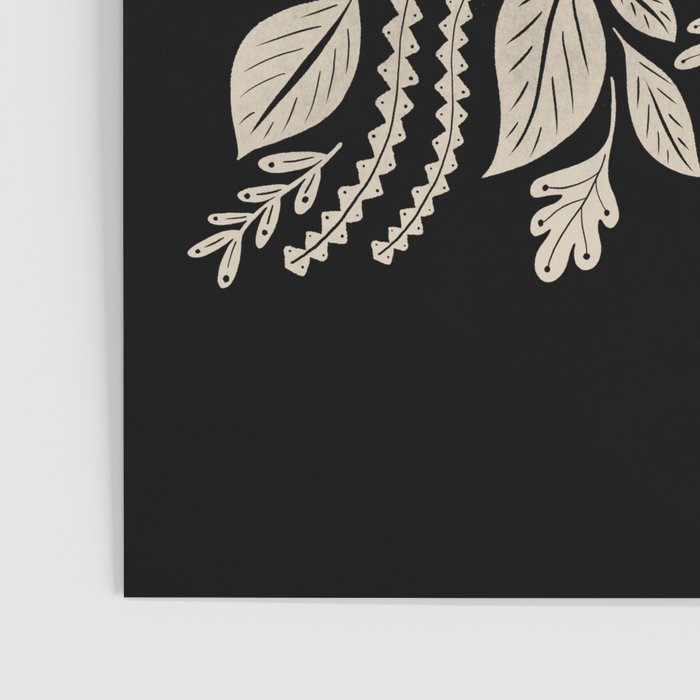 Moth Floral | Black & Brown Poster Gallery Image 3