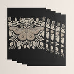 Moth Floral | Black & Brown Wrapping Paper Gallery Image 3