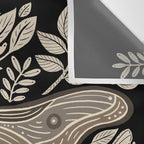 Moth Floral | Black & Brown Wall Tapestry Gallery Image 3